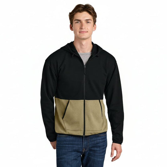 Double-Strick-Kapuzenjacke mit durchgehendem Reißverschluss Edelherr