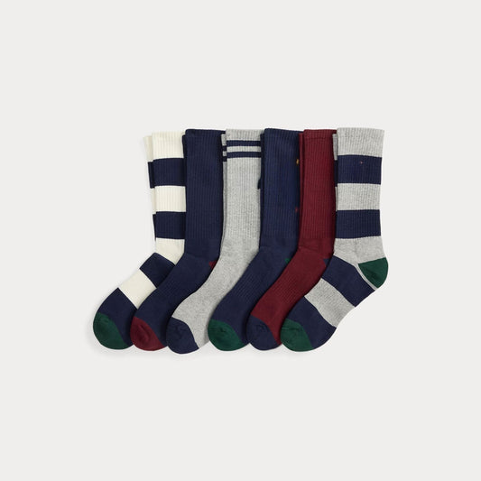 Polo Bear Crew-Socken aus Baumwollmischung, 6er-Pack Edelherr