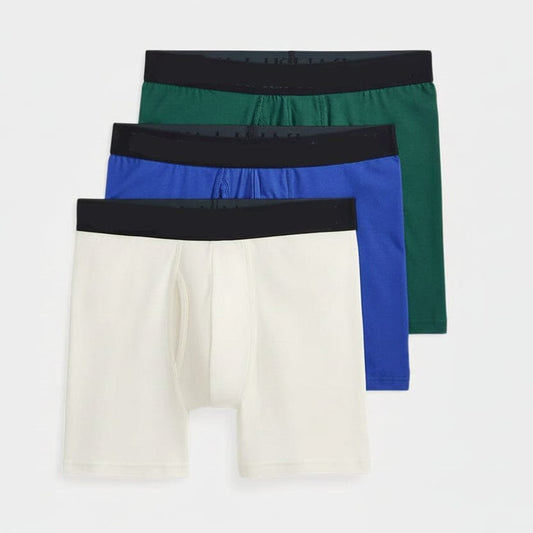 4D-Flex Polo Bear Boxershorts 3er-Pack Edelherr Nevis/Royal/Grün S 