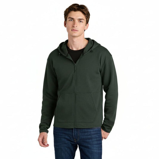 Double-Strick-Kapuzenjacke mit durchgehendem Reißverschluss Edelherr 